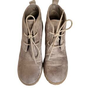 Bass Cali Wedge Booties, Size 8.5, Tan